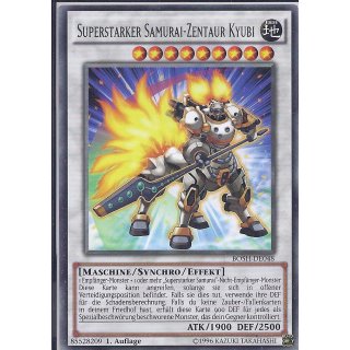Yu-Gi-Oh! BOSH-DE048 Superstarker Samurai-Zentaur Kyubi 1.Auflage Rare
