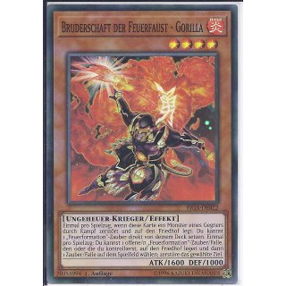 Yu-Gi-Oh! - FIGA-DE022 - Bruderschaft der Feuerfaust - Gorilla - 1.Auflage - DE - Super Rare