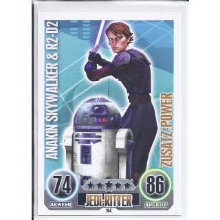 Star Wars Force Attax Serie 1 ANAKIN SKYWALKER & R2-D2 104 Near Mint Basis - Karte