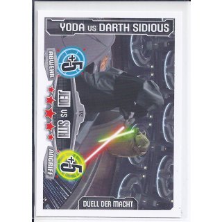 Star Wars Force Attax Movie Serie 1 Yoda vs Darth Sidious 172 NM