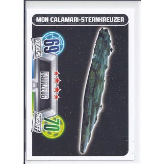 Star Wars Force Attax Movie Serie 2 Mon Calamari-Sternenkreuzer - Fahrzeug 28 Basis - Karte