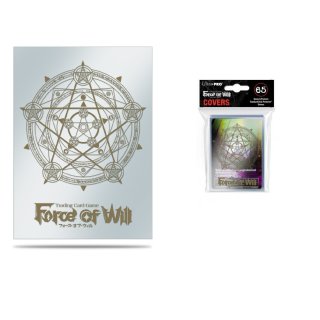 65x Force of Will Gold Magic Circle Card Sleeves Ultra Pro Black Stone Promo NEU